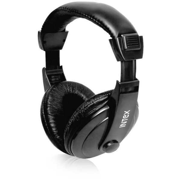 Wired Over The Head Intex Megablack Headphone