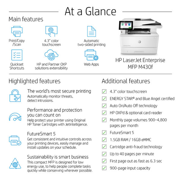 HP LaserJet Enterprise MFP M430f - Image 12