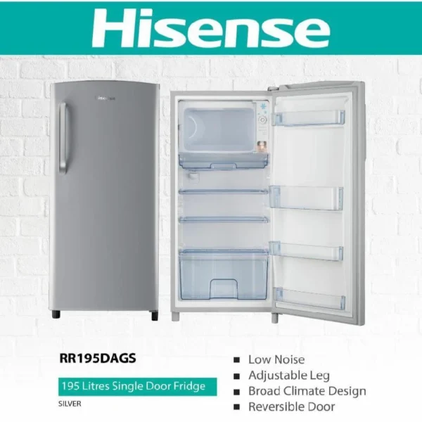 Hisense 195 litre Fridge Single Door - Image 2